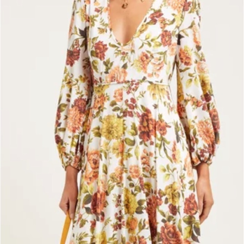 Zimmerman White Floral Printed Silk Zippy